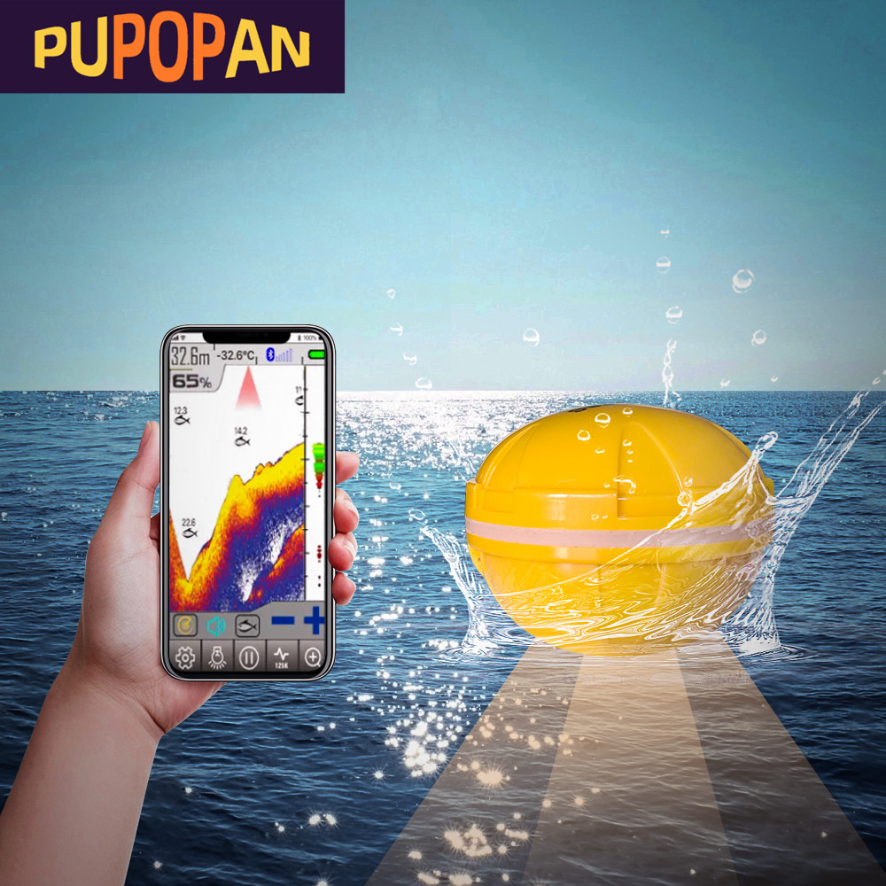 Fish Finder Cable - PUPOPAN 100M ยี่ห้อใหม่โทรศัพท์สมาร์ท Fish Finder SONAR