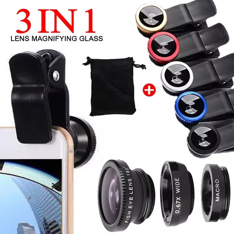 Fishing Camera - เลนส์โทรศัพท์แบบ 3 in 1 ฟิชอาย 0.67X