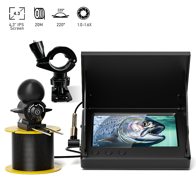เครื่องหาปลาแบบพกพา LCD ขนาด 4 - Fish Finder Portable บทวิจารณ์และราคา